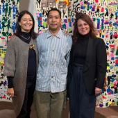 Immagine dell'artista e delle curatrici