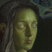 Immagine di un'opera raffigurante un volto di donna