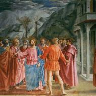 Dettaglio di un affresco di Masaccio