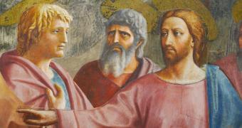 immagine di un affresco raffigurante Cristo
