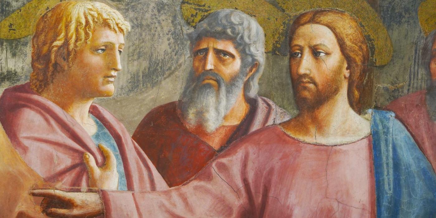 immagine di un affresco raffigurante Cristo